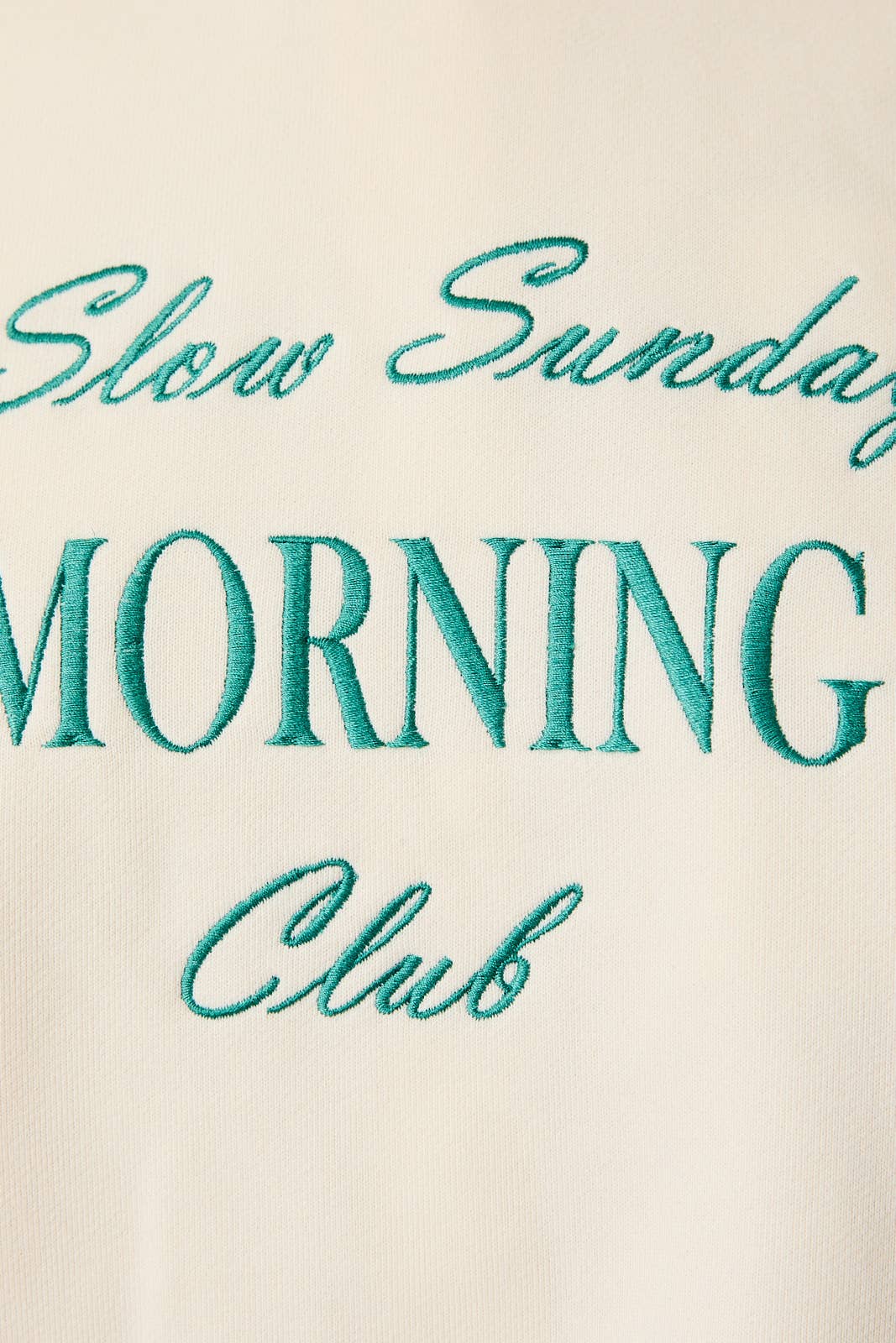 CREW NECK "SLOW SUNDAY MORNING CLUB" SWEATSHIRT