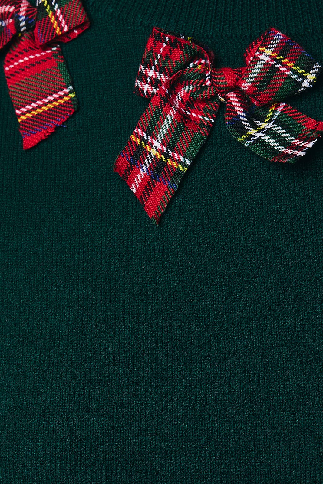 ROUND NECK SHORT SLEEVE BOW TRIM DETAIL SWEATER