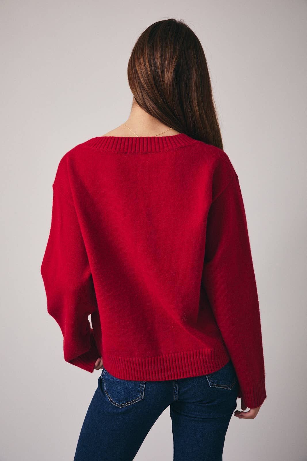 Eliza Wrapped in Red Sweater