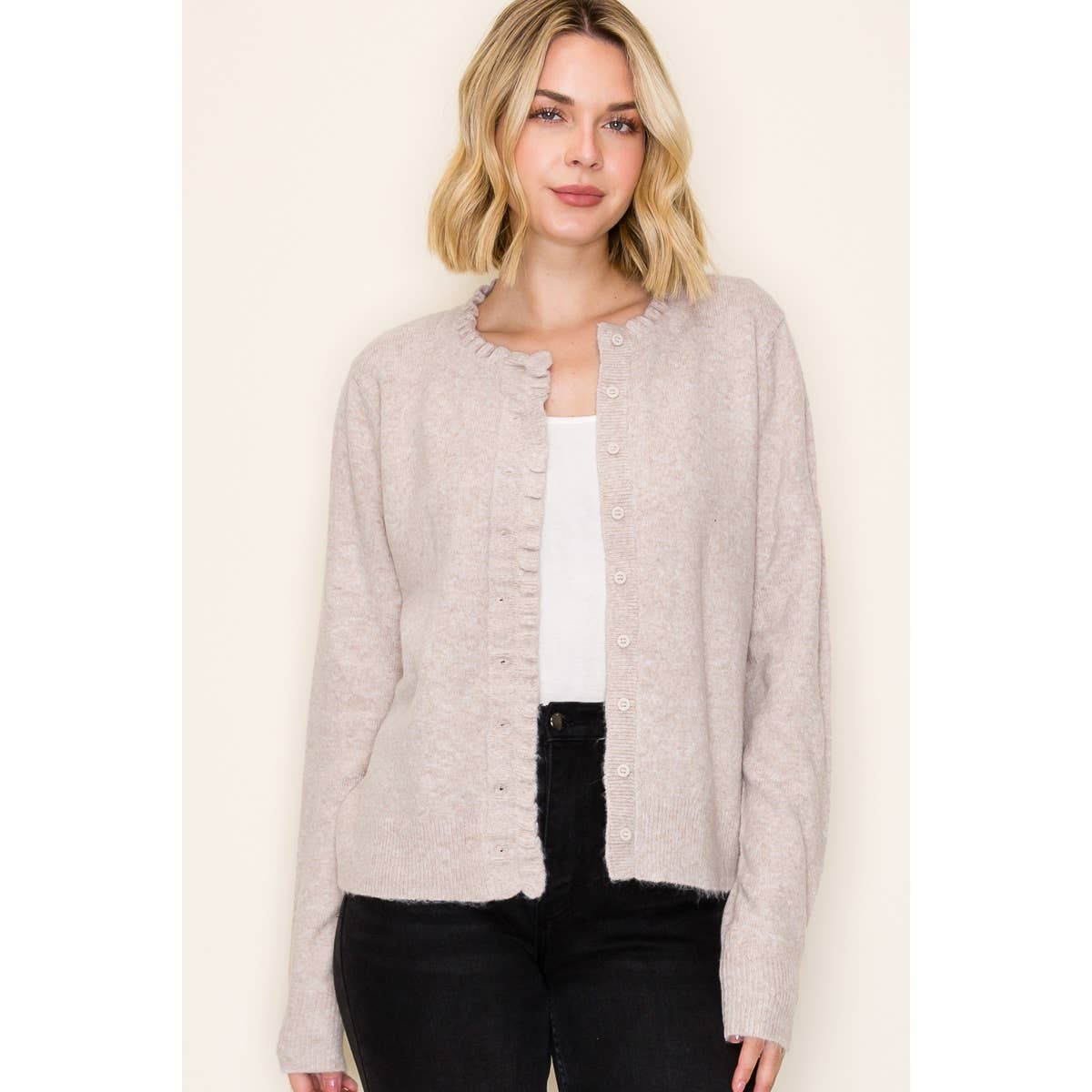 Ruffle Cardigan