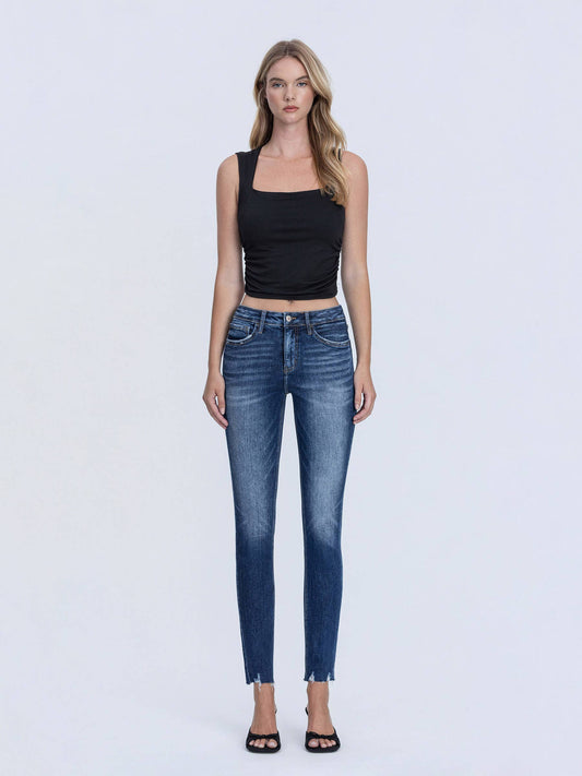 TUMMY CONTROL HIGH RISE CROP SKINNY JEANS LV1217