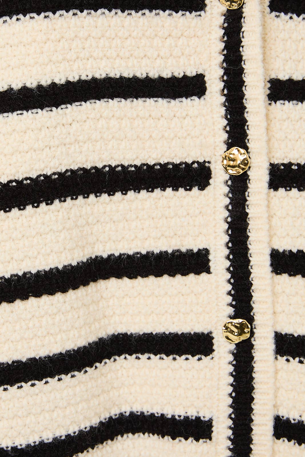 V-NECK BUTTON DOWN SLEEVELESS STRIPE SWEATER VEST