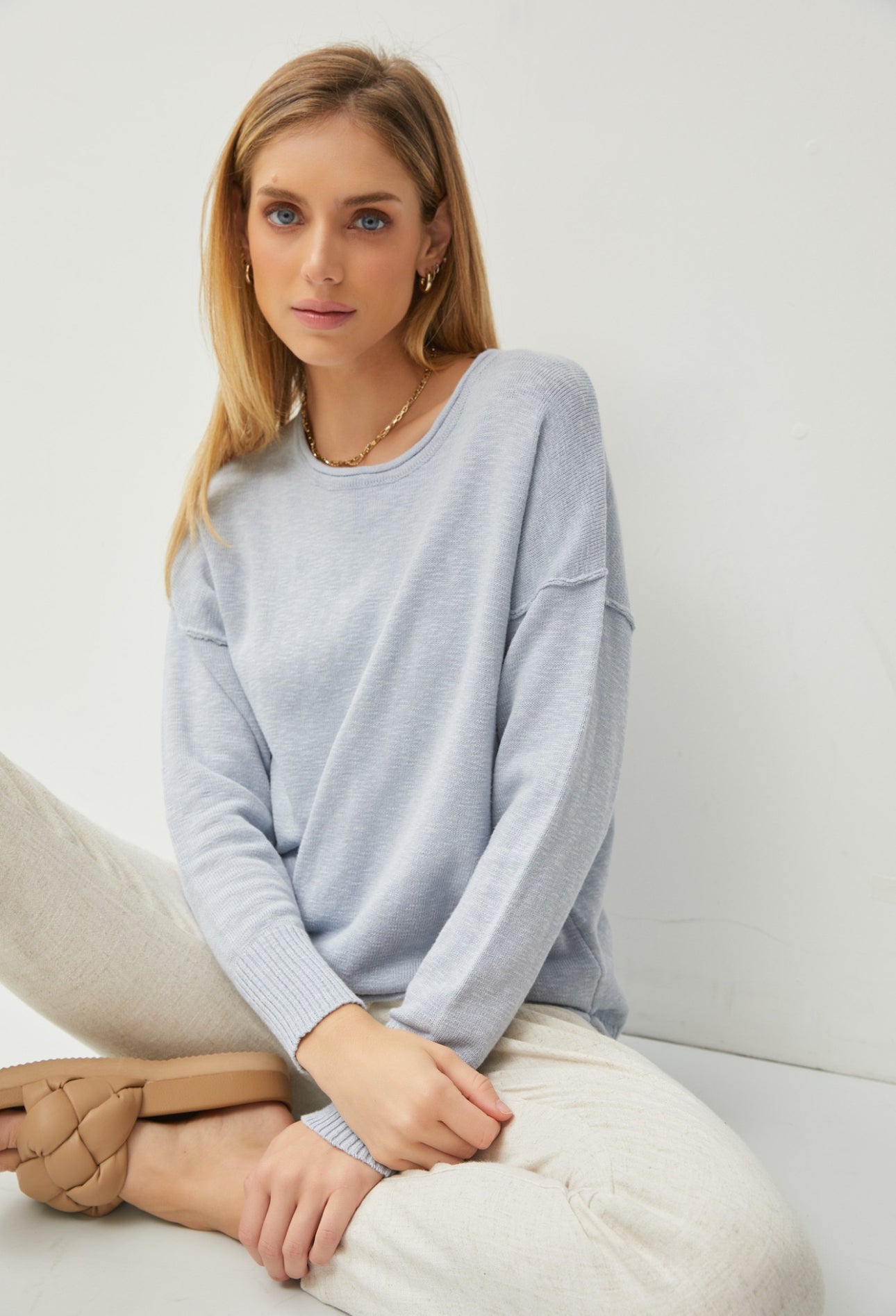 In the Clouds Lightweight Knit Sweater